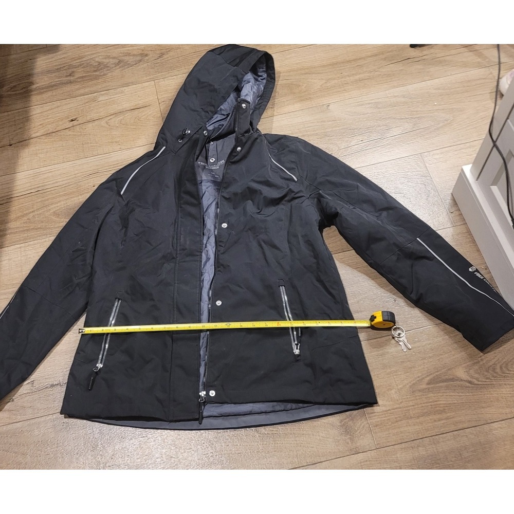 Free Country Radiance Black Jacket Hooded Unisex  Medium Winter